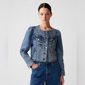 Gap Collarless Denim Jacket
